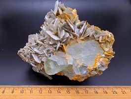 Big Aquamarine on Mica, Gilgit-Baltistan, Pakistan