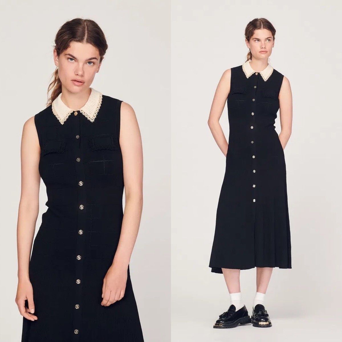 Sandro Vestiti: Sandro Black Elegant Midi Dress – Usato da St.Josefen venduto da lop_lh8d 1