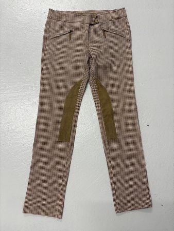 ZERRES Hose Gr. 34 braun kariert slim Reiterhose