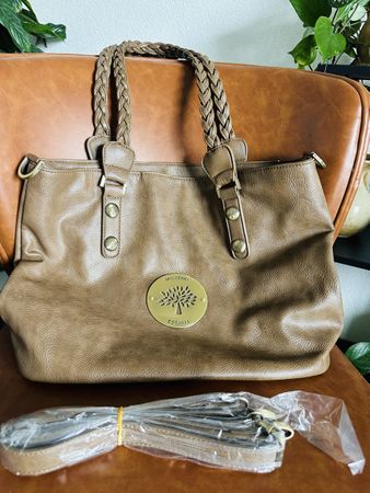 Mulberry sac à main en cuir marron