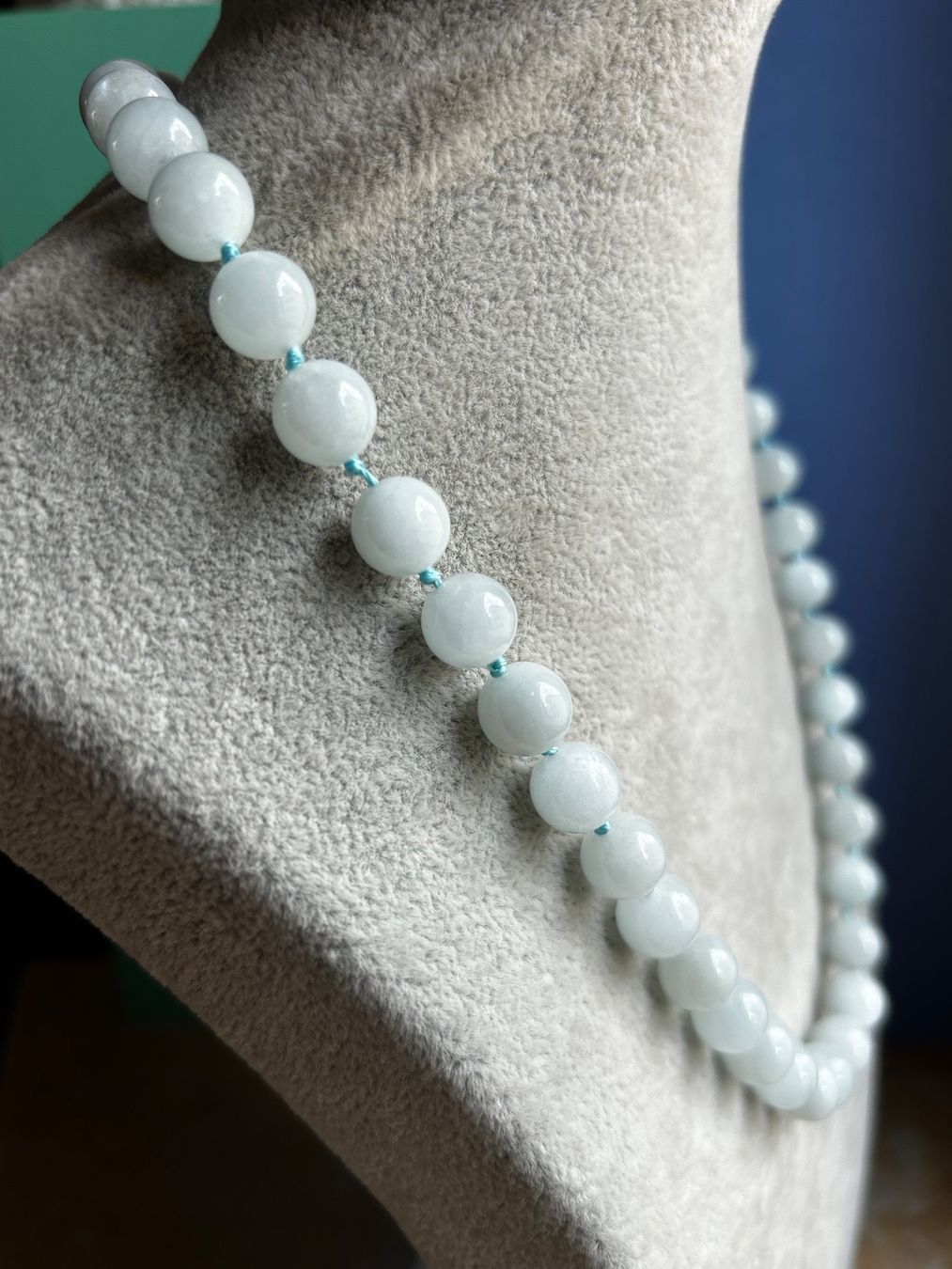 Catenine: Steinkette Aquamarin (52cm) – Usato da Dittingen venduto da Bellevista 2