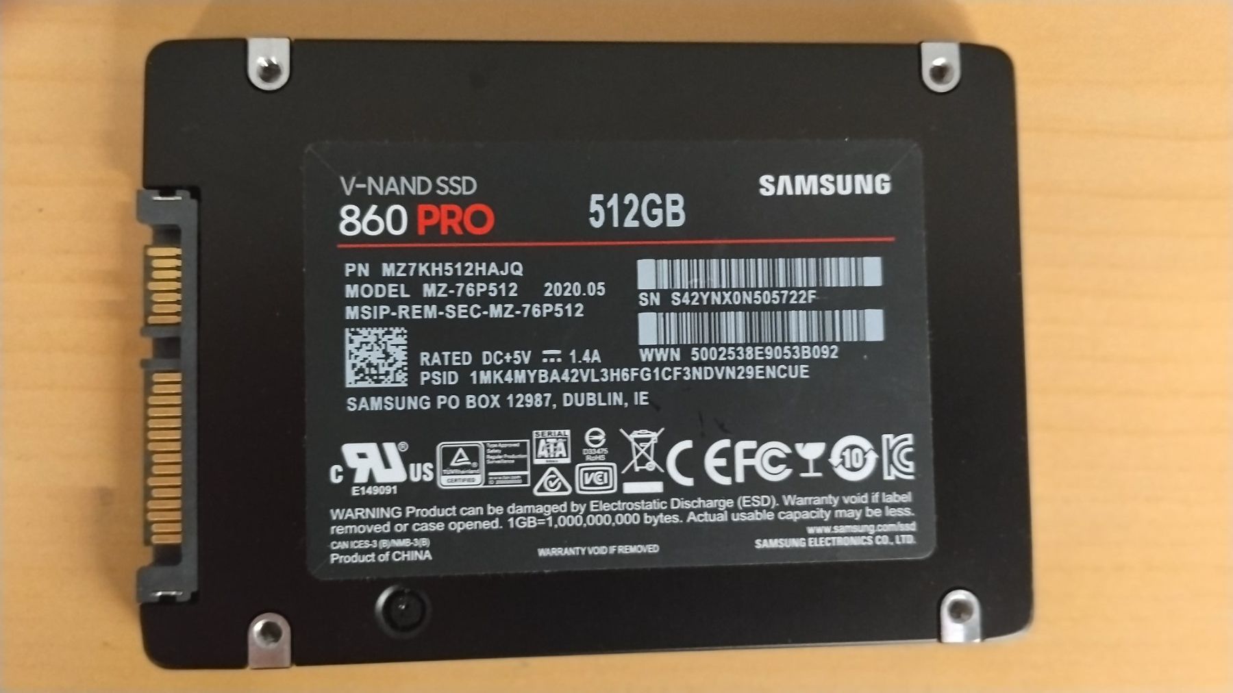 Samsung Dischi rigidi: Samsung SSD 860 PRO 512GB gewipt – Usato da Wallisellen venduto da mic_gg2g 1