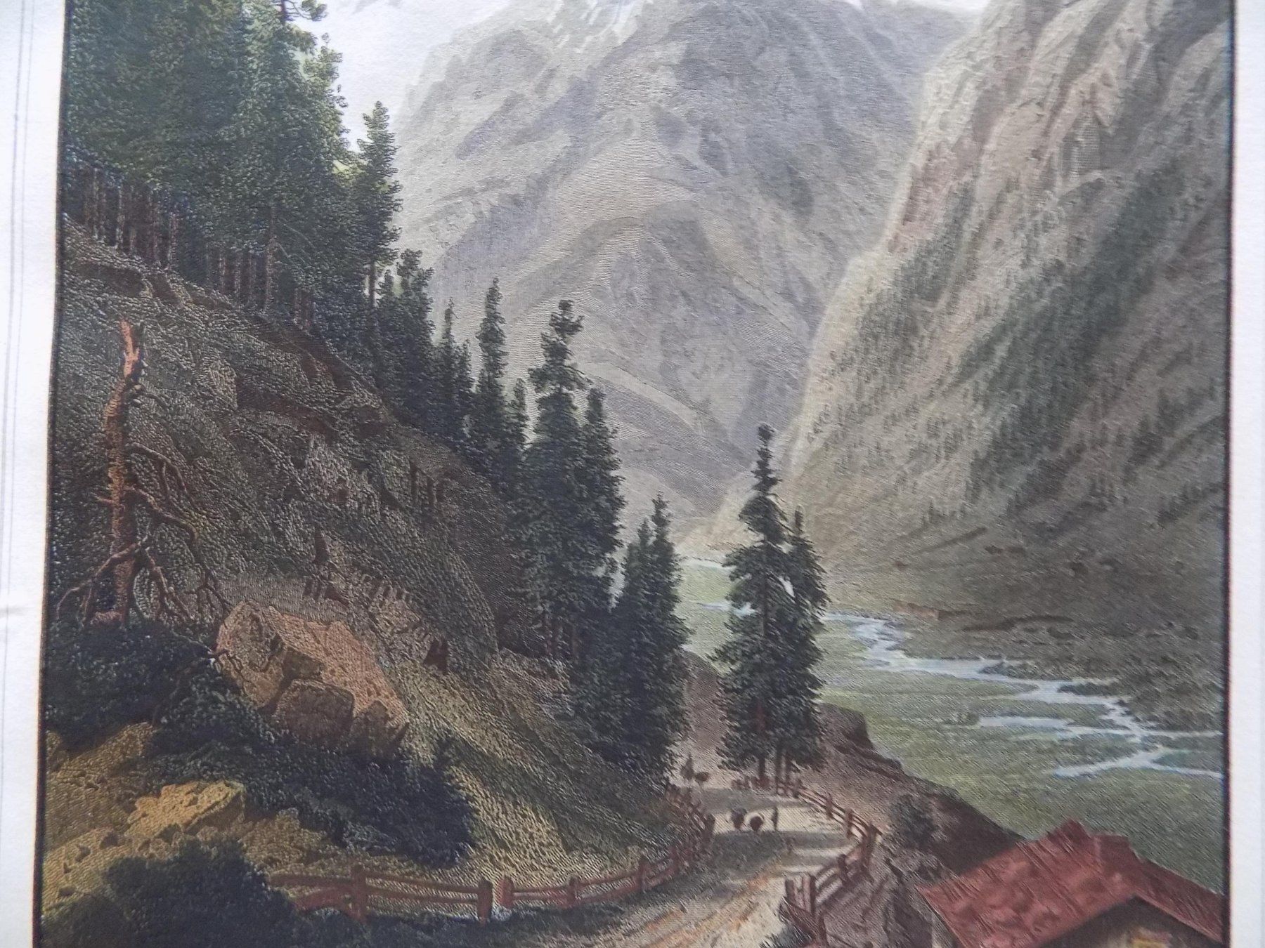 Gravures: Col de la Forclaz koloriert – D'occasion à Risch par Antikfee 4