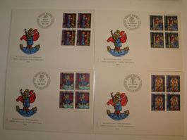Pro Patria FDC 1969 Nr. 142 - 145 4-Block "Glasgemälde der