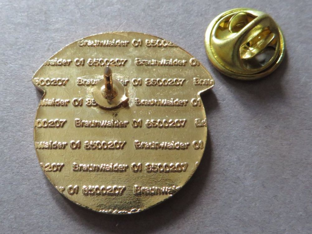 Placchette & Badge: PIN BRAUNWALDER WERBEARTIKEL OBERGLATT – Usato da Neuhausen venduto da luckimucki 1