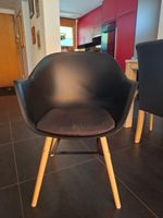 Stuhl schwarz mit Polster Sitzfläche 4 Stk