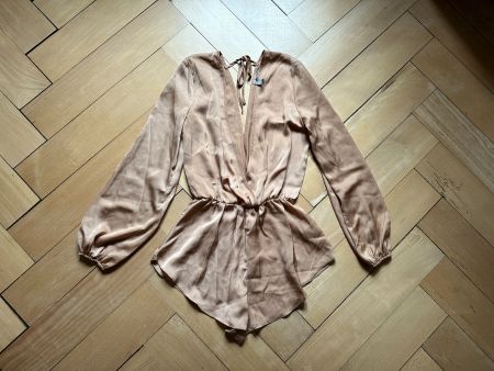 ASOS - Jumpsuit hellbraun fliessend XS