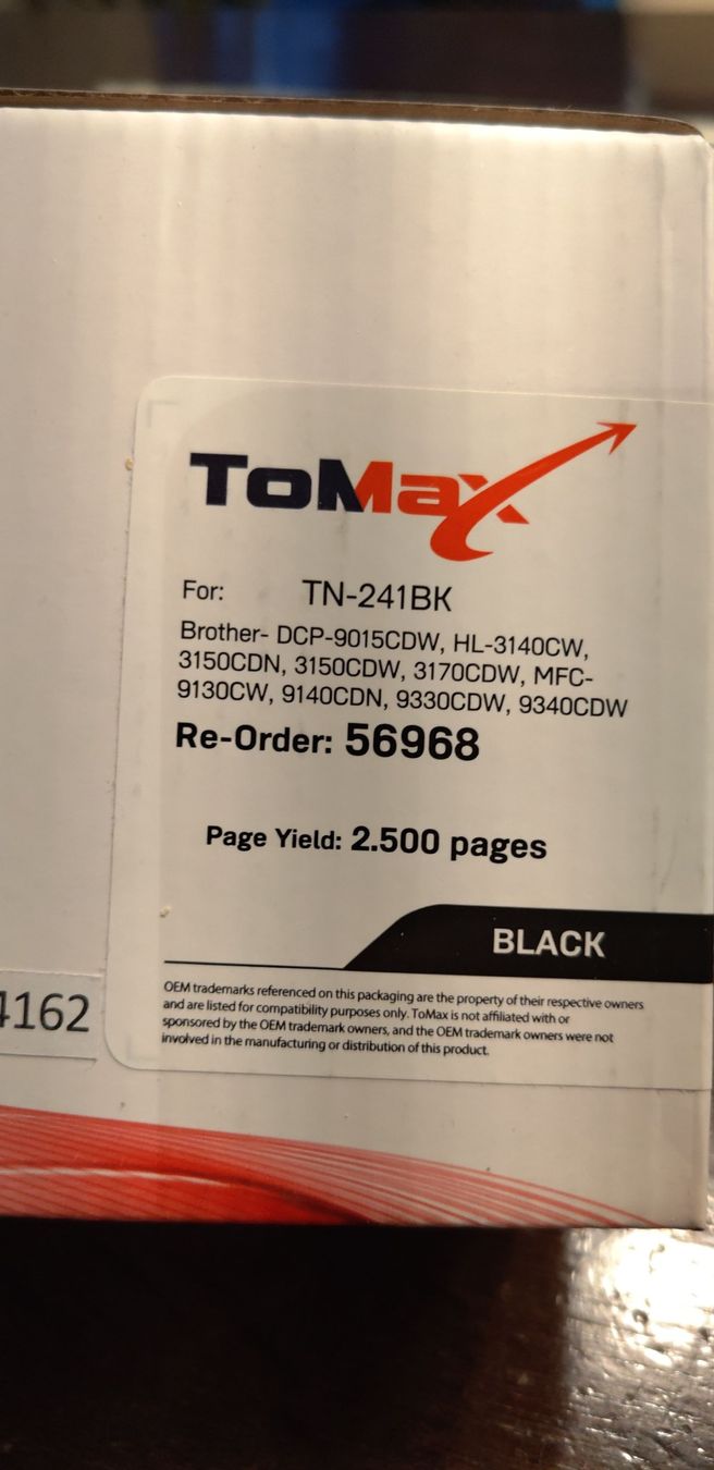 Cartucce per stampanti & toner: ToMax TN-241BK Druckerpatrone, Schwarz, kompatibel – Nuovo e nell'imballaggio originale da Luzern venduto da Benkoch