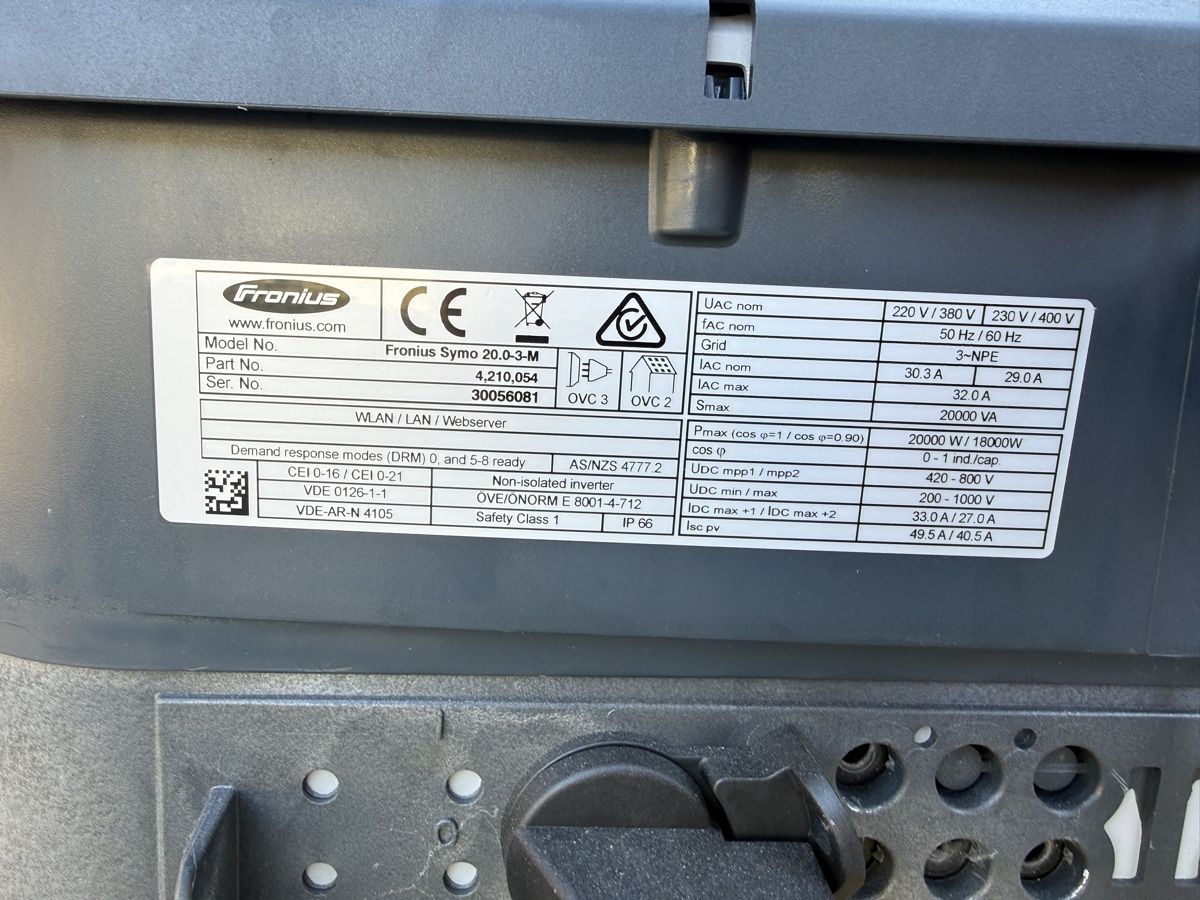 Fronius Onduleurs: Fronius Symo 20.0-3-M – D'occasion à Altishofen par upstage 1