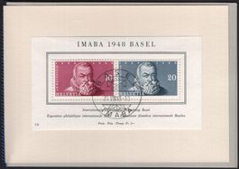 IMABA-Block 1948 im offiz. Büchlein, ET, 140.-+