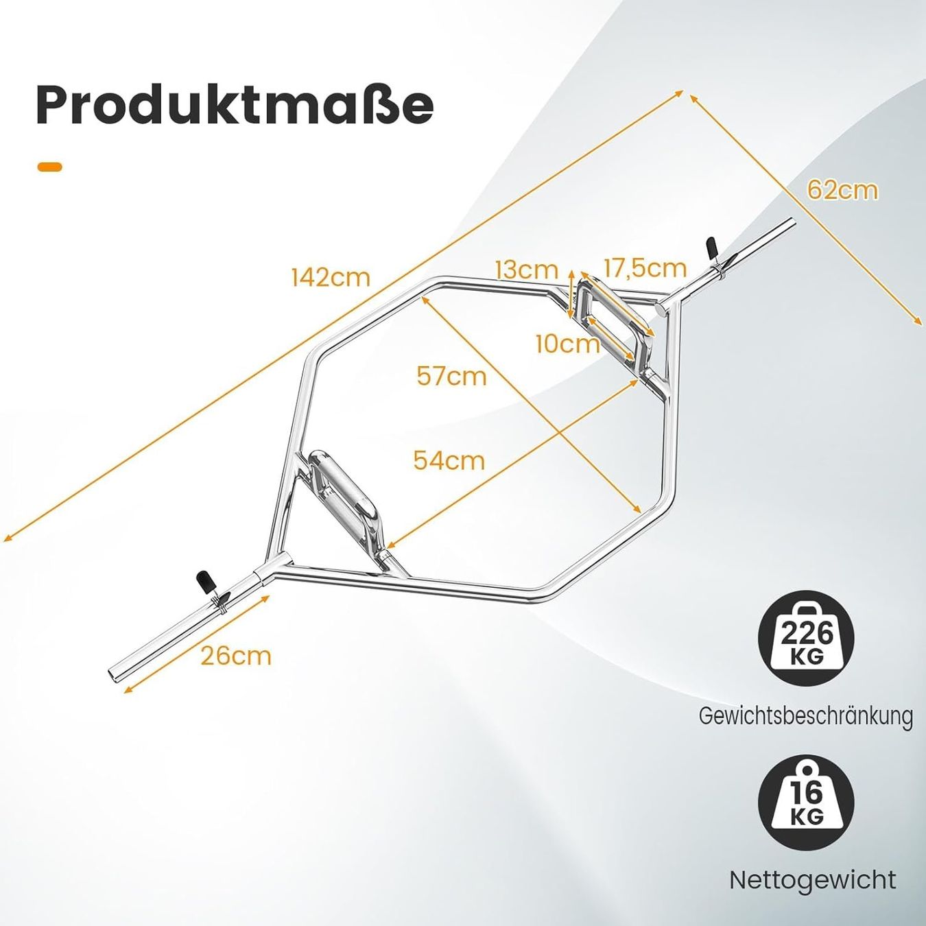 Manubri & Pesi: Trap Bar 25mm Aufnahme Silber – Nuovo e nell'imballaggio originale da Bottighofen venduto da zaap 4