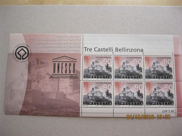 Tutti i francobolli: 2003 UNESCO  Tre Castelli Bellinzona – Nuovo (secondo la descrizione) da Affoltern am Albis venduto da Andrezc