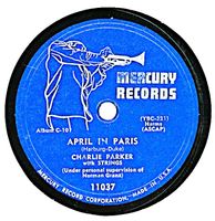 Charlie Parker, Jazz Schellackplatte