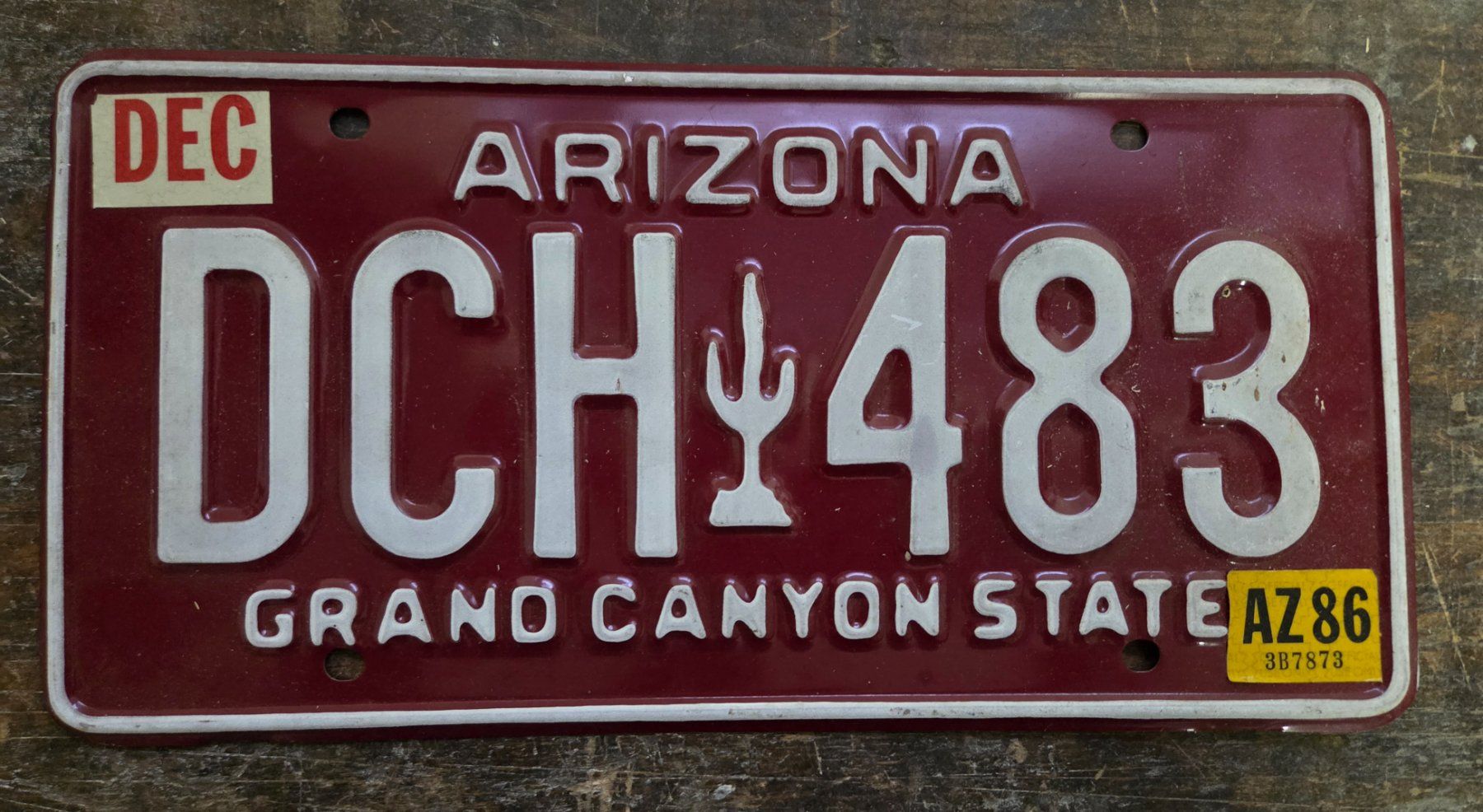 Schilder: Original Nummernschild Arizona 1986 – Gebraucht aus Allschwil von Adill