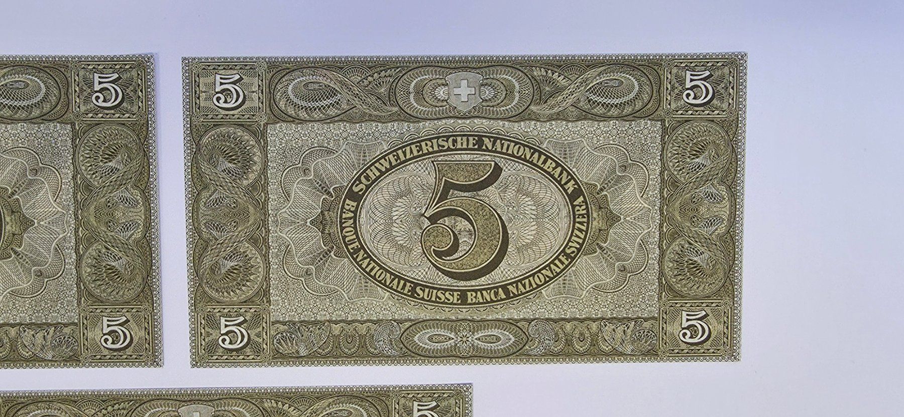 Banconote: 3x 5.- Franken Banknote Serie 36 E – Usato da Zürich venduto da spin23 6