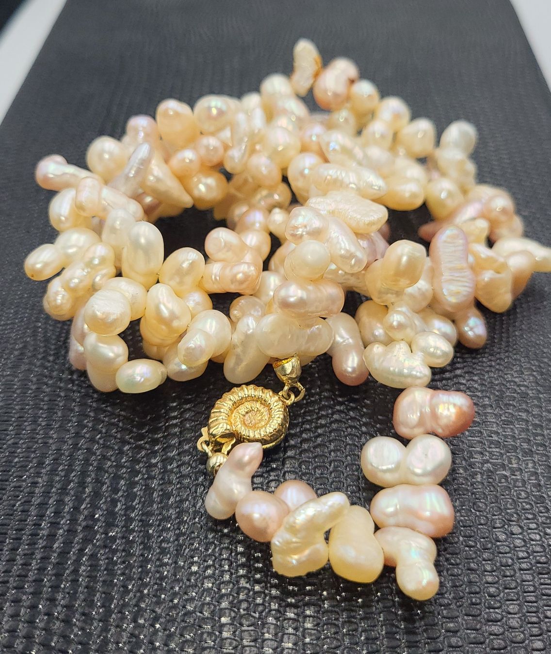Catenine: Gold 585 Perlen Kette Mit Gold Verschluss – Usato da Wald ZH venduto da Dasilver 1