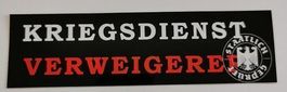 Kriegsdienstverweigerer (Aufkleber, PVC)