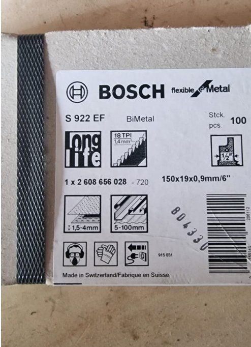 Bosch Seghe: Säbelsägeblätter Bosch S 922EF – Nuovo e nell'imballaggio originale da Zürich venduto da alplita 1
