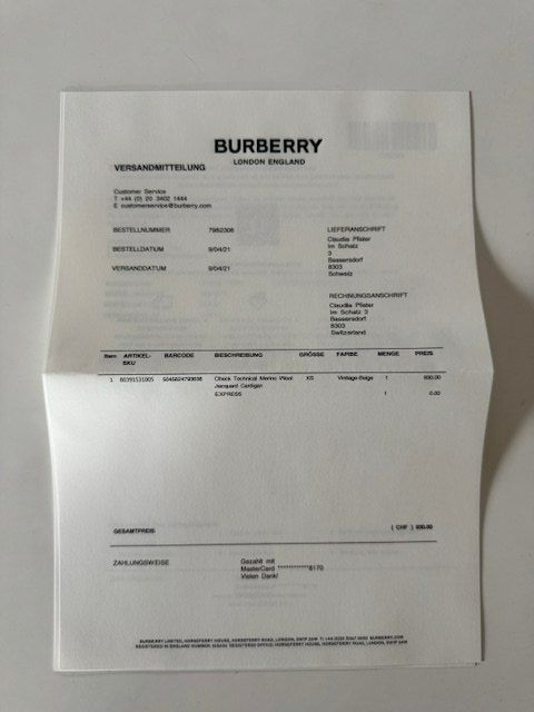Burberry Giacche: Strickjacke Burberry – Usato da Bassersdorf venduto da ABBSULZER 7