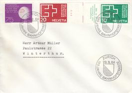 1964 Zürich 100 Jahre Bahnhofstrasse  Sonderstempel