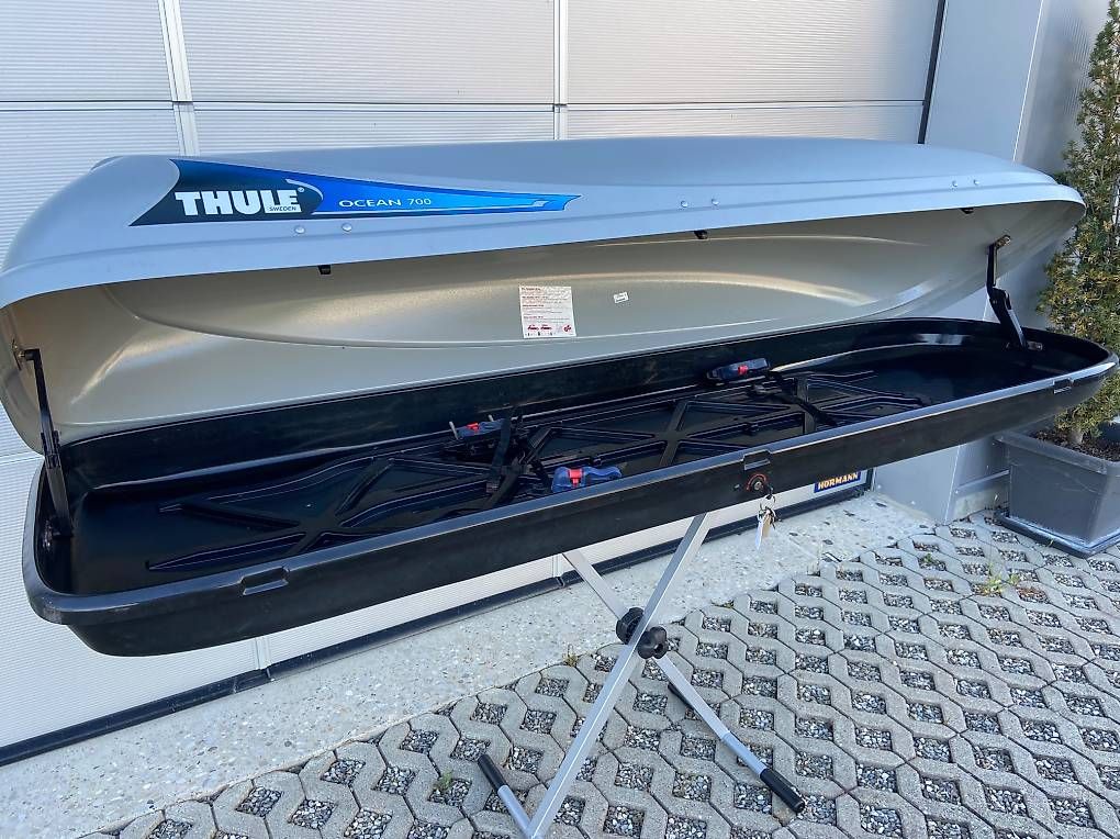 Box da tetto: XL Dachbox Thule 700 mit oder ohne Thule Träger – Usato da Leuzigen venduto da Doppelrad 6