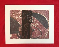 M. Lüpertz "Zwischenraumgespenst V" MIXED-MEDIA Graphik