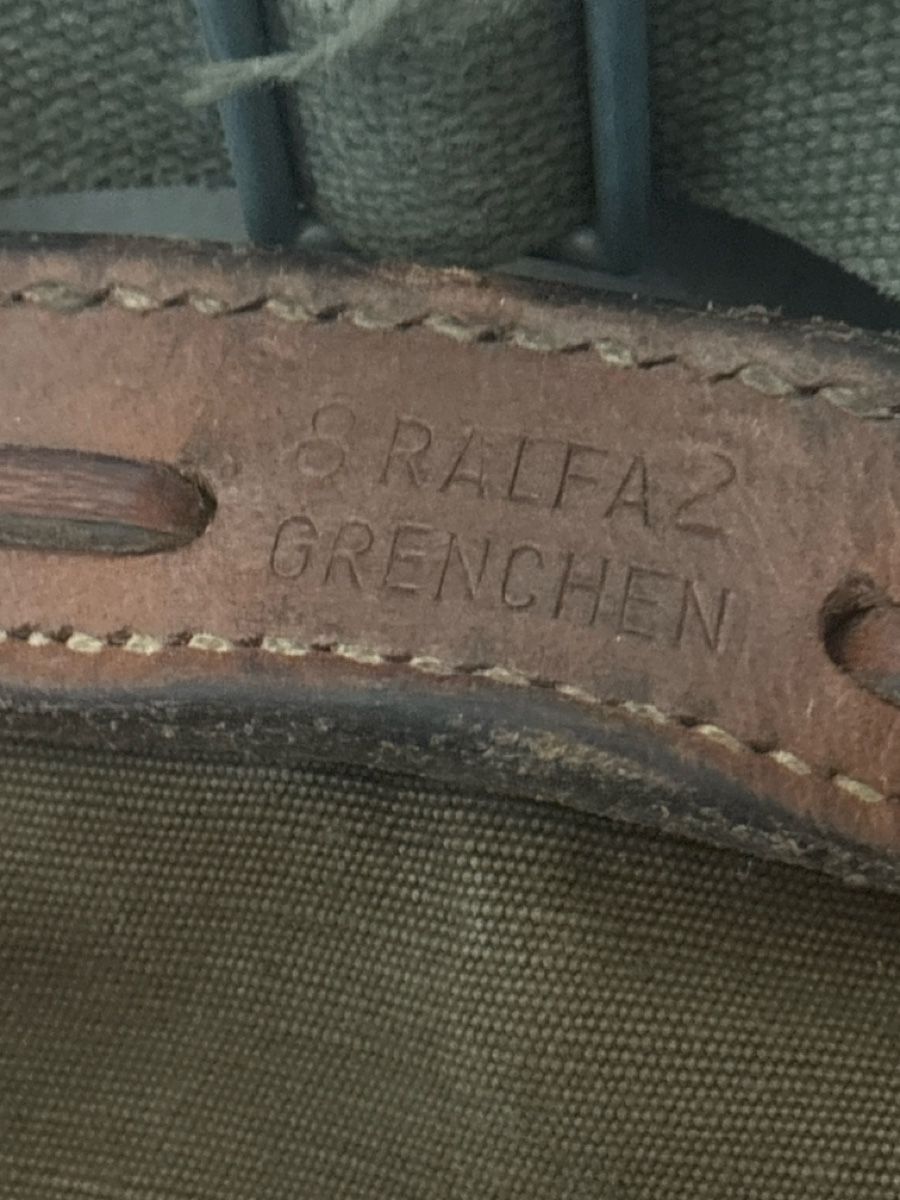 Schweizer Armee Zaini: Sac dos militaire vintage – Usato da Courchapoix venduto da Jubo1 2