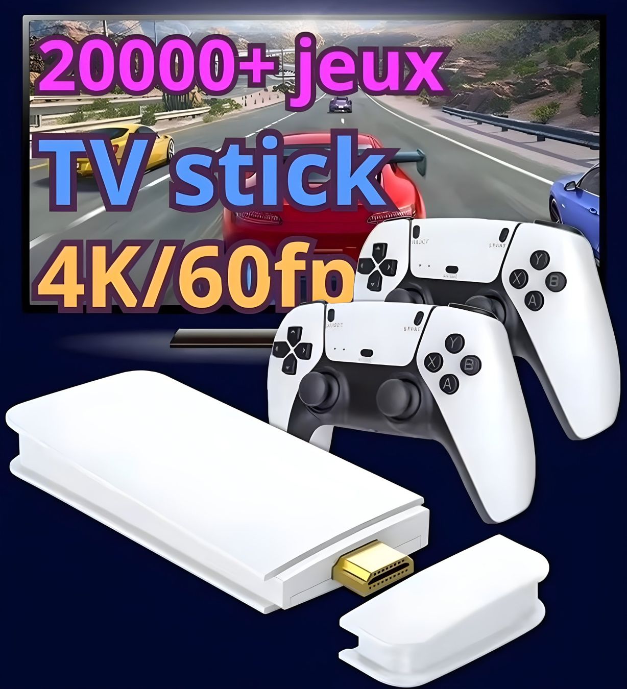 Konsolen: Retro Console: 20,000 Games, 4K HD, 2 Wireless Controllers – Neu und originalverpackt aus Villars-sur-Glâne von SwissTrendyStore