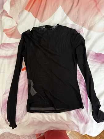Top manche longue, semi transparent 