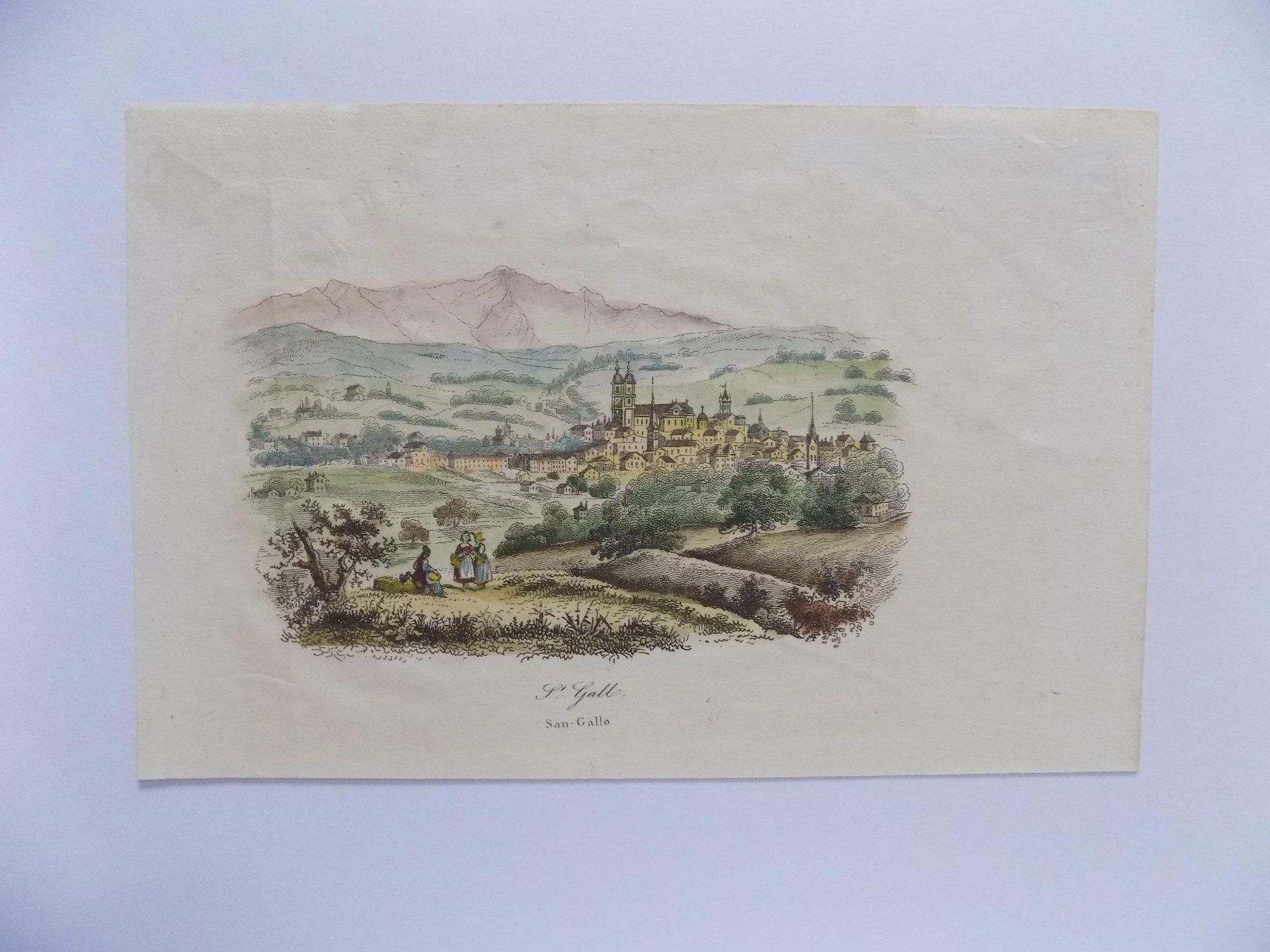 Gravures: St.Gallen koloriert – D'occasion à Risch par Antikfee