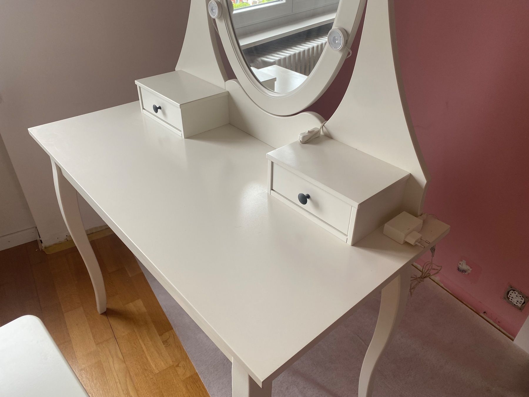 Ikea Schminktische: Coiffeuse avec miroir et tabouret blanc – Gebraucht aus Wabern von Philen292 1