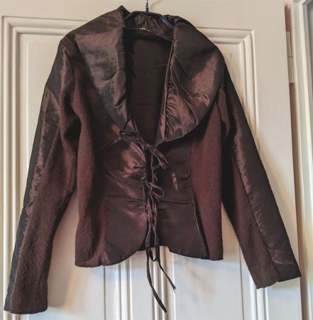 RHÉTORIQUE : Veste laine/satin moiré M-L
