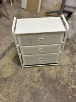 2 Weiss Rollgestell mit 3 Schubladen