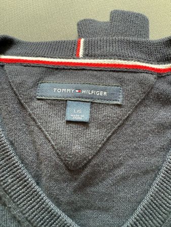 Tommy Hilfiger Pullover, Blau, Gr. L, Baumwolle