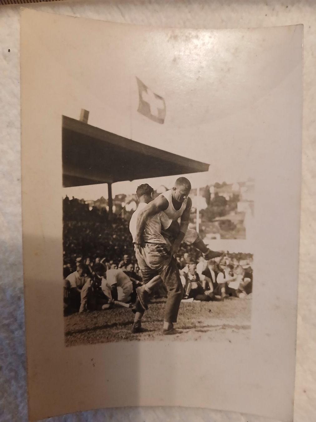 Cartoline postali: Ansichtskarte Schwingfest Schweiz historisch gebraucht – Usato da Belp venduto da Guadalupe84