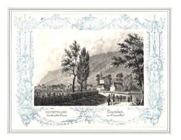 Courtelary Originallithographie von Weibel Comtesse 1840