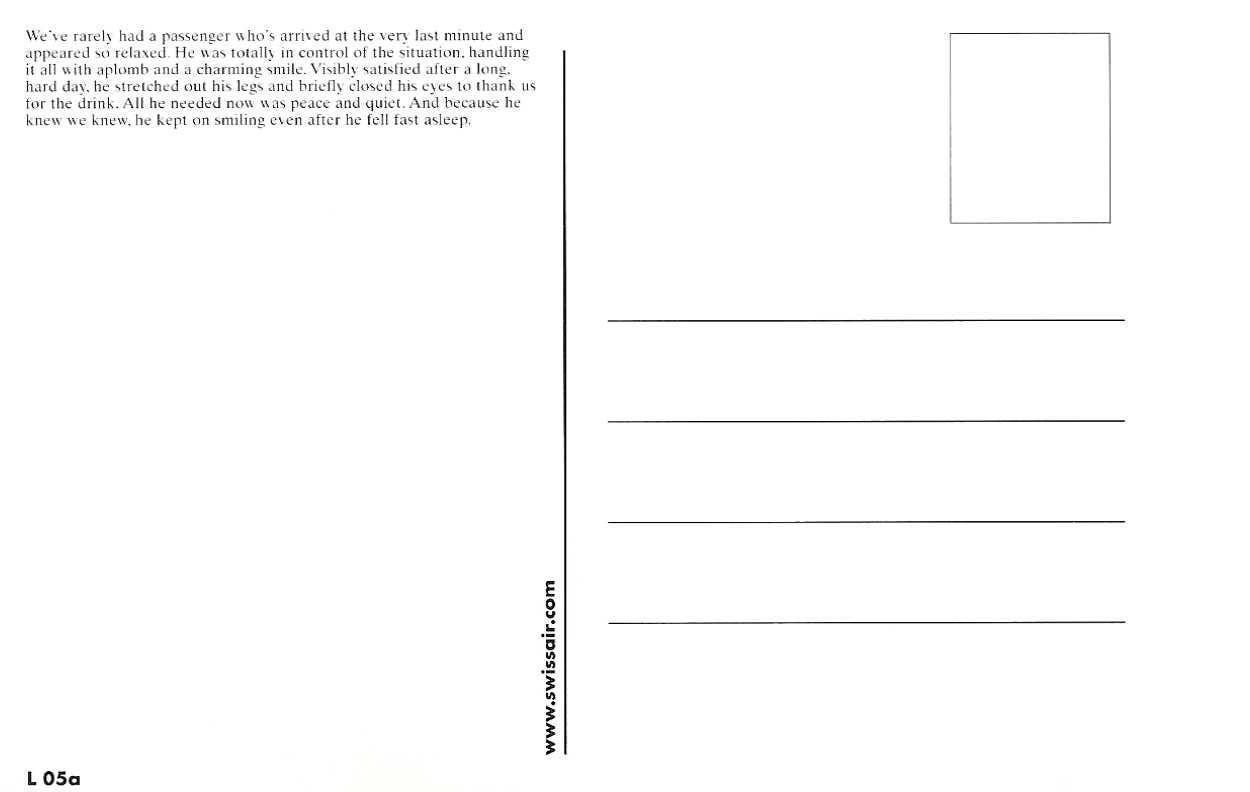 Karten: SWISSAIR Postkarte 1998  /  L 05a – Gebraucht aus Humlikon von GX30 1
