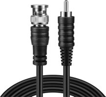 BNC auf Cinch Kabel, Schwarz, Länge: 1.4m, Fabrikneu
