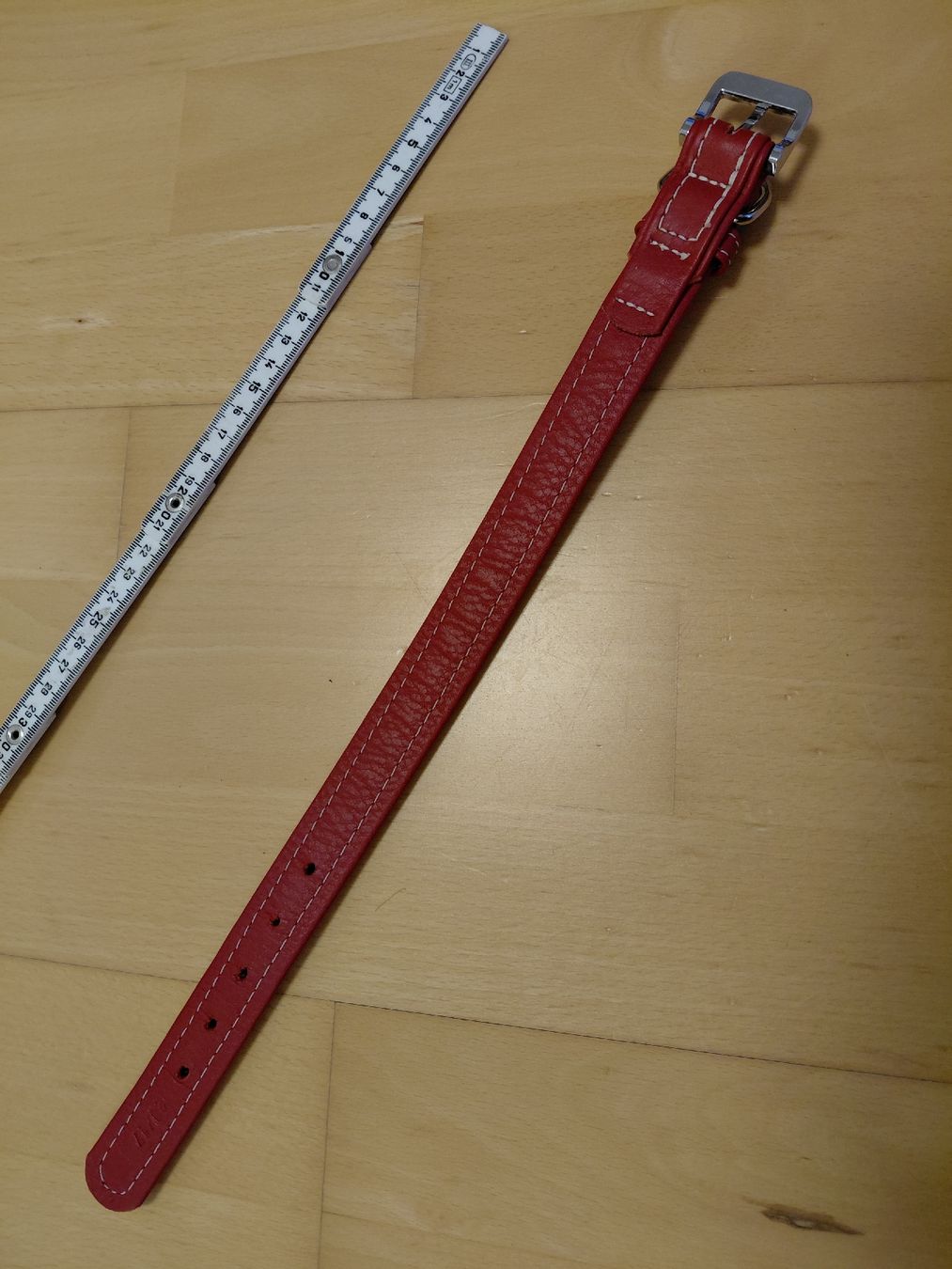 Leine & Halsband: Hundehalsband 40cm. Rot, Leder – Neu (gemäss Beschreibung) aus Windisch von stiiine 2