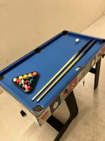 4-in-1-Spieltisch für Billard Air Hockey Tischtennis Töggele
