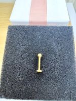 Labret (Lippen Piercing) aus Echtem Gelbgold 18 Karat 750‰