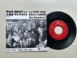 THE SUNDAY SKIFFLERS rare Go Country Single Kult SWISS 80's