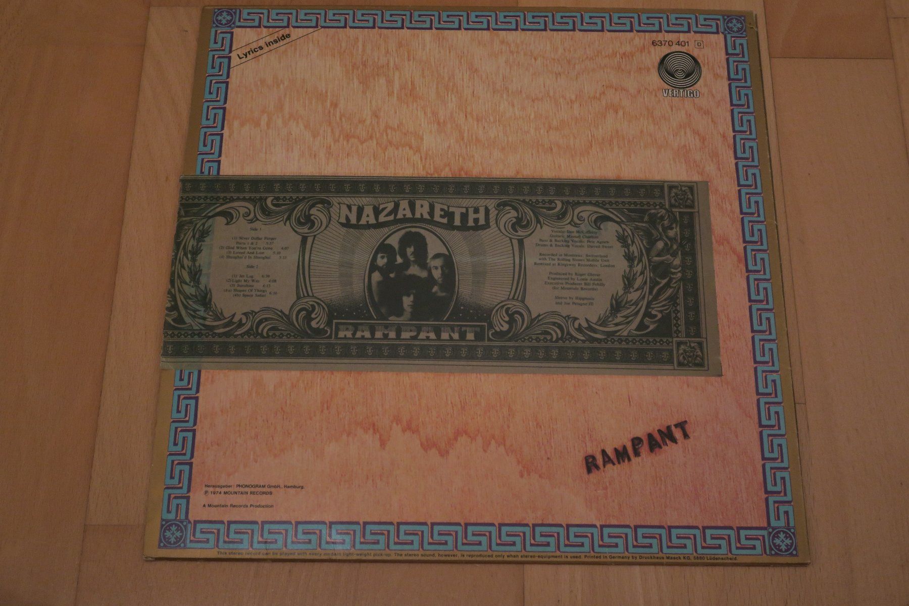 Dischi in vinile: Nazareth  – Rampant – Usato da Thun venduto da Karibu70 1