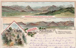 Meldegg-Gasthaus-Stempel Medegg bei Walzenhausen Litho1907