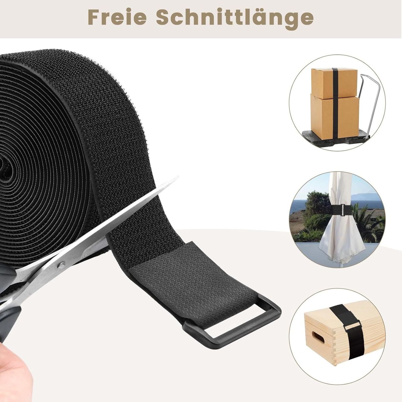 Dekobänder: breites Klettband-Kabelbinder, wiederverwendbar – Neu (gemäss Beschreibung) aus Thun von 365buy 1