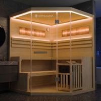 Traditionelle Sauna - Salzsauna PARMA Natur - 160x160x190cm