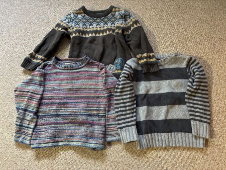 3x Pullover Set, Baumwolle Gr. 104