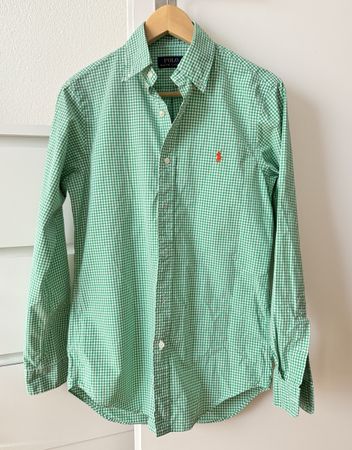 Hemd Ralph Lauren kariert grün neuwertiger Zustand, Gr XS
