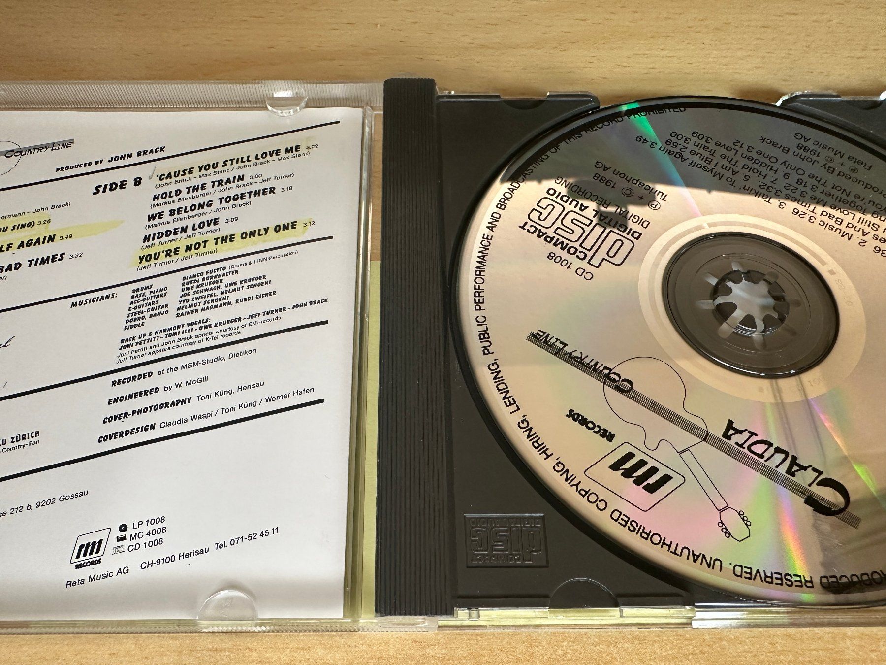 CD: Claudia - Country Line – Usato da Rikon im Tösstal venduto da Alpenmutz 2