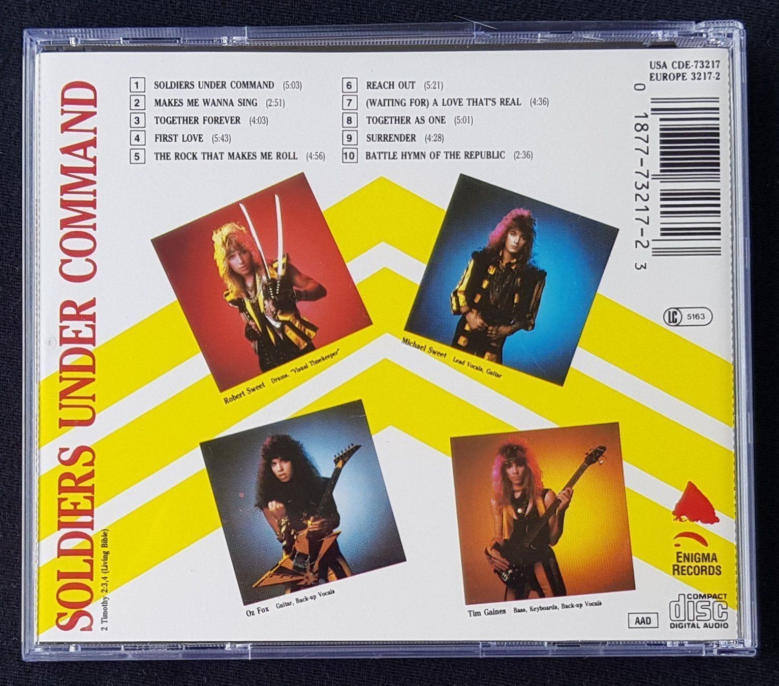CD: Stryper – Soldiers Under Command - 1986 - US First Press – Usato da Uster venduto da Zardodel 1